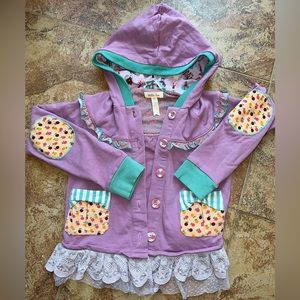 Matilda Jane Girls Purple Hoodie Jacket Size 6